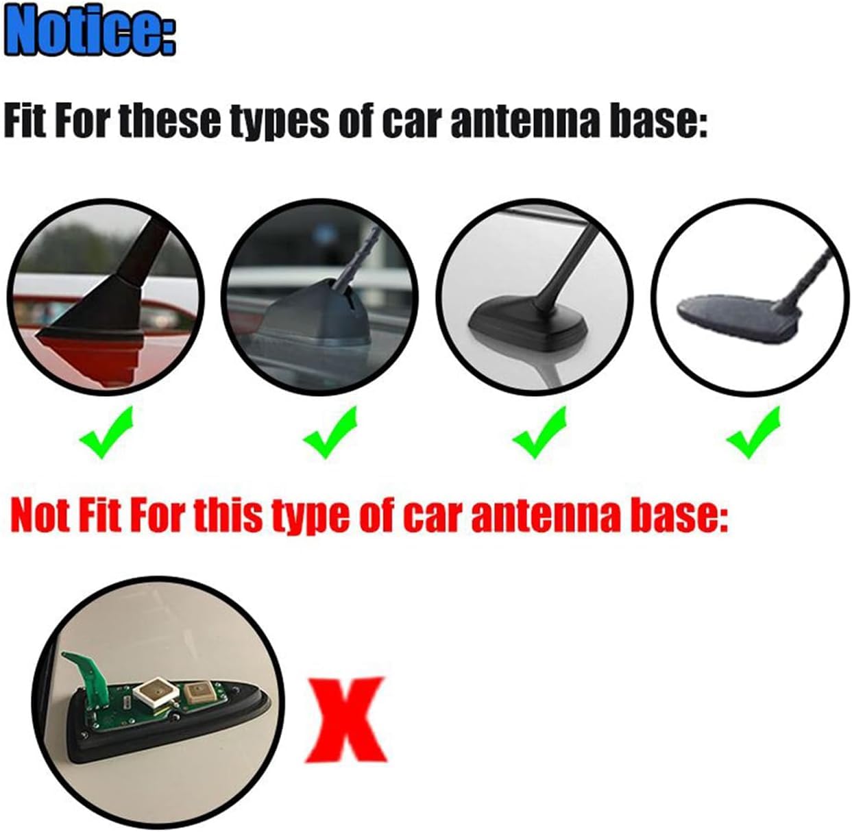 Antena de Aleta de tiburón para Benz W204 W203 W211 BMW E46 E39 E60,Cubierta de Antena Accesorios Antena de Decoración de Coche,H/White.