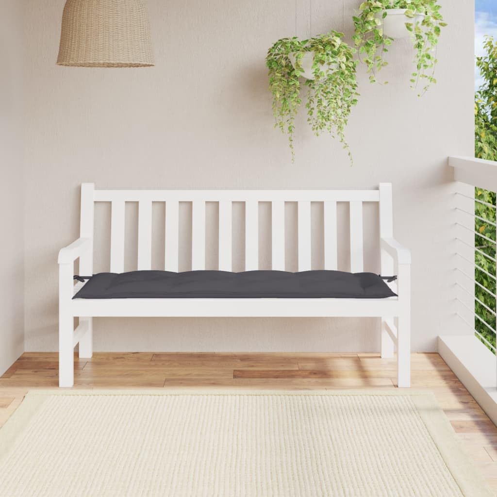 Coussin de banc de jardin anthracite 150x50 cm imperméable pour extérieur