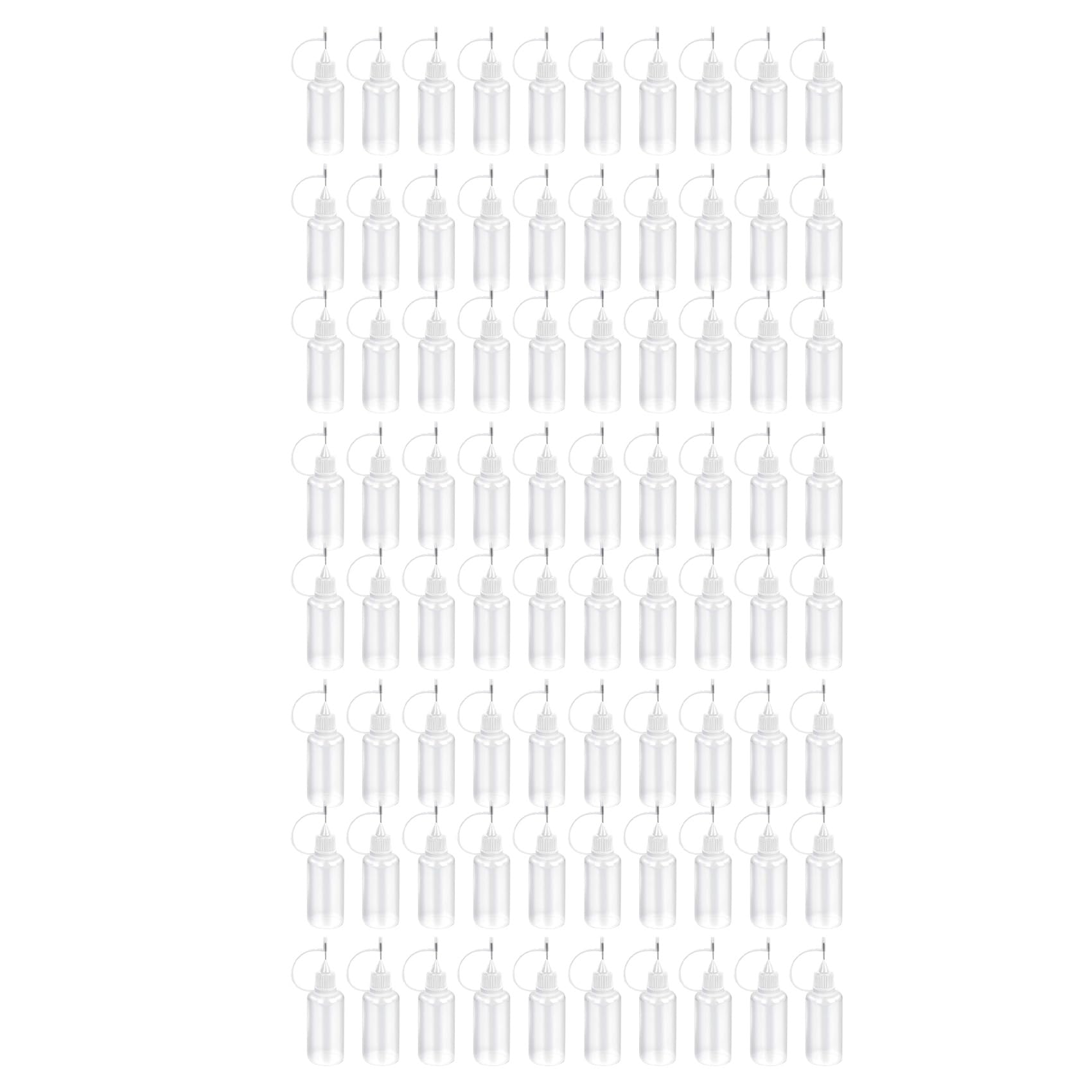 Vjsujehgy 80 Pcs Tip Applicator Bottle, Empty Applicator Glue Bottle for Small Gluing Projects, 30Ml /1 Ounce