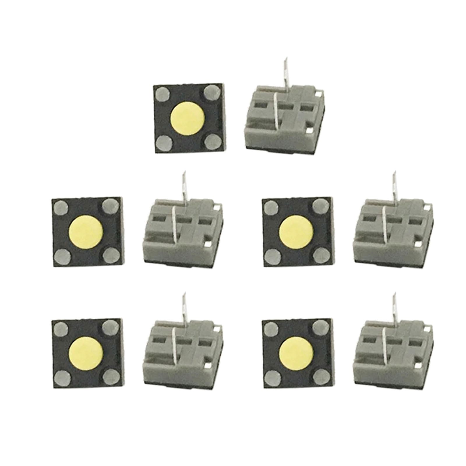 Tsophreniq 10Pcs Mute Microswitches 6x6x4.3mm Suitable for and Home Use Gaming Switches