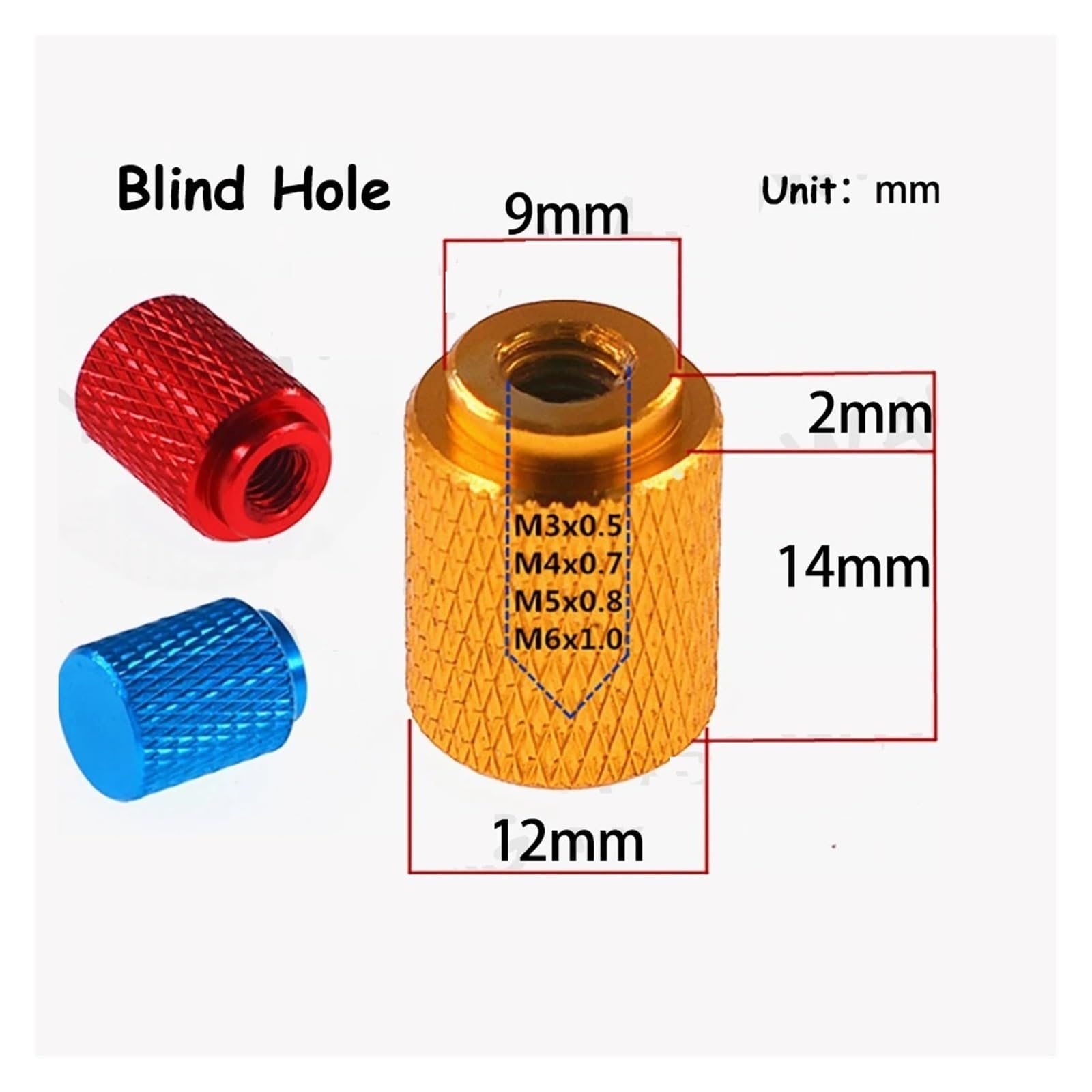 Generic 5Pcs M3 M4 M5 M6 Aluminum Hatching Knurled Thumb Nut Blind Hole Extended and Heighten Hand Tighten 3D Printer Curtain Wall Nuts(Black,M5xP0.8 (5Pcs))