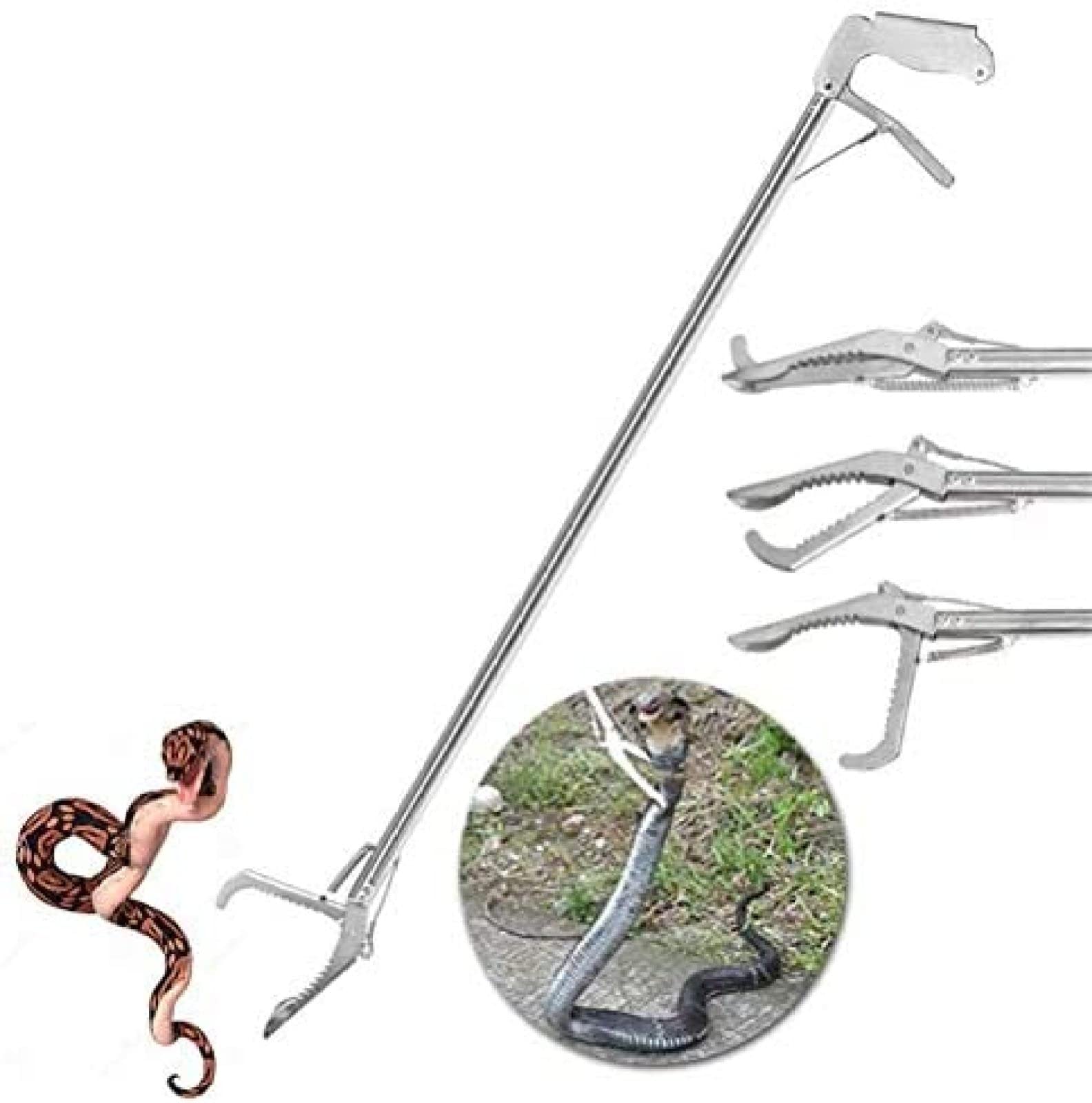 Łapacz węży, chwytak gadów narzędzie do chwytania szerokich szczęk obsługa szczypce do węży chwytak grzechotka wąż Heavy Duty, 75cm