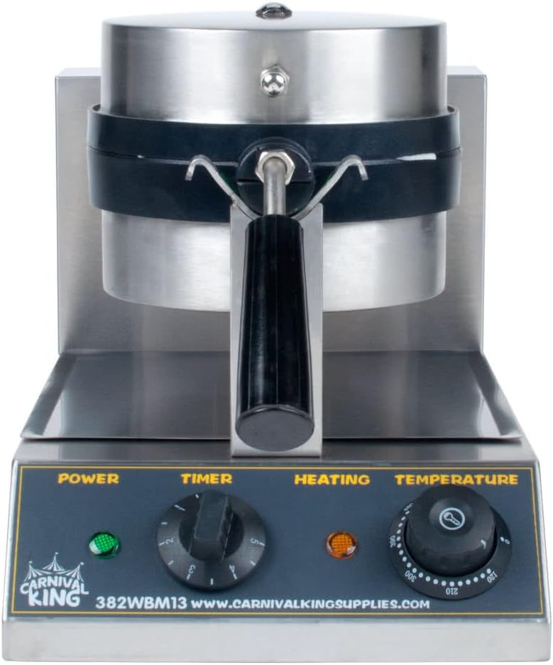 Front view of the Tabletop King WBM13 Belgian Waffle Maker with control panel