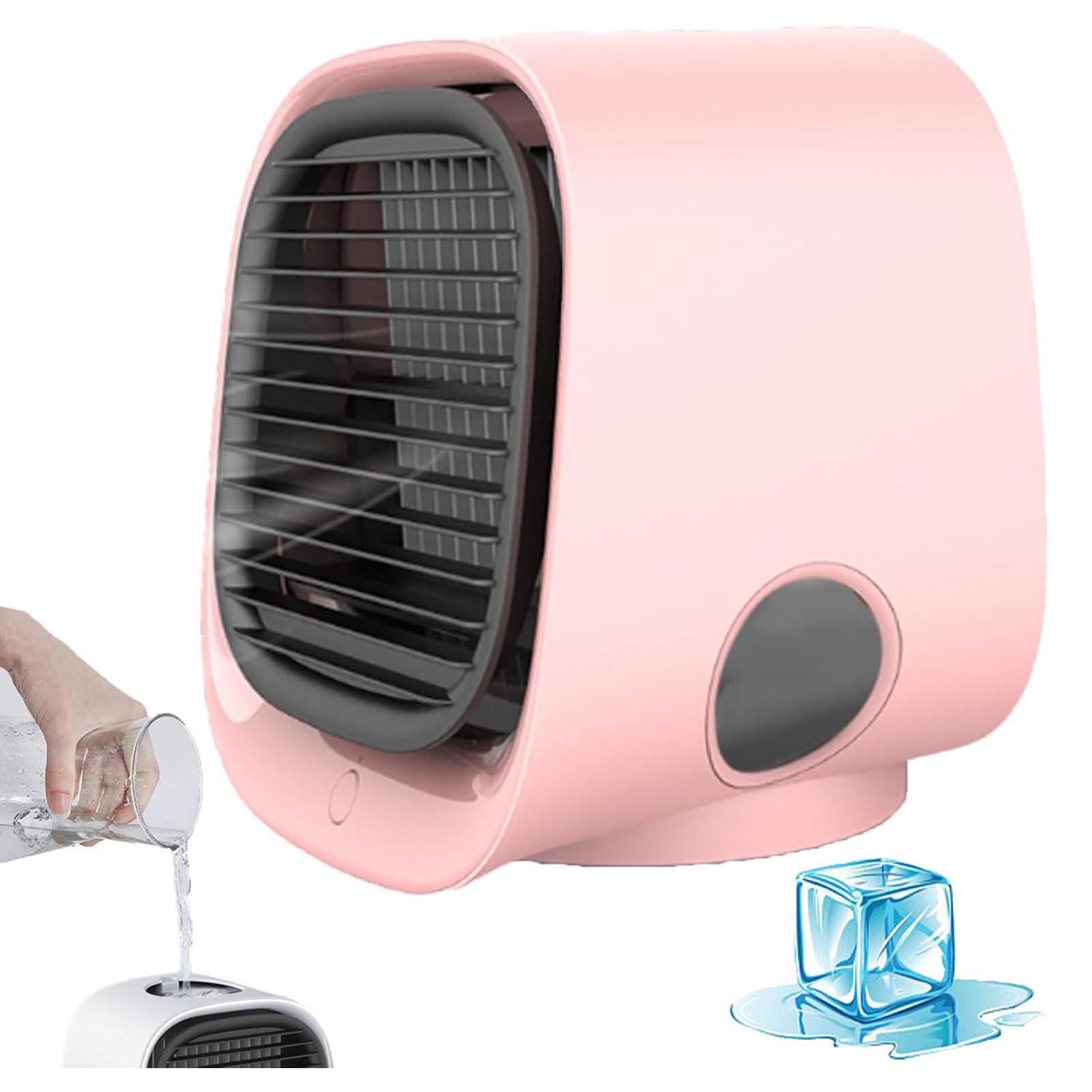 Refroidisseur d'air portable USB avec 3 vitesses et veilleuse LED intégrée