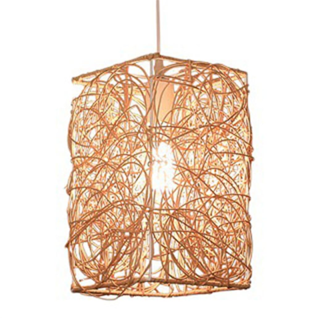 Lustre en rotin style bohème chic plafonnier panier pour salon et cuisine