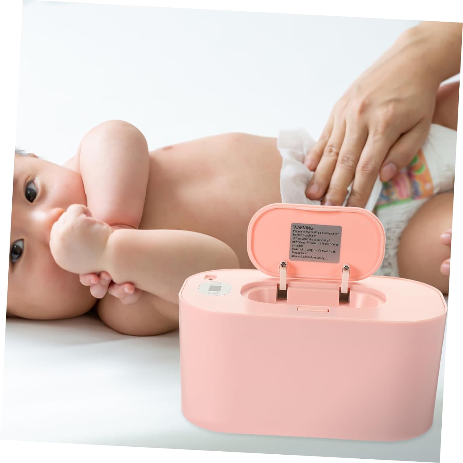 Wakauto USB Wipe Warmer with Temperature Control Portable Thermostatic Heater for Wipes for Diaper Changes for Travel and Home Use
