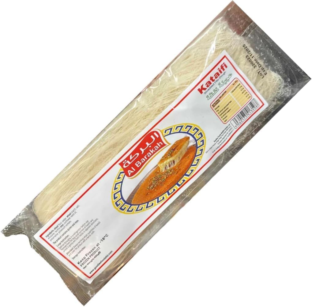 Albarakah Pastry Threads Fresh Kadayif Turkish style dessert 450 Gram by Pufai Grocery
