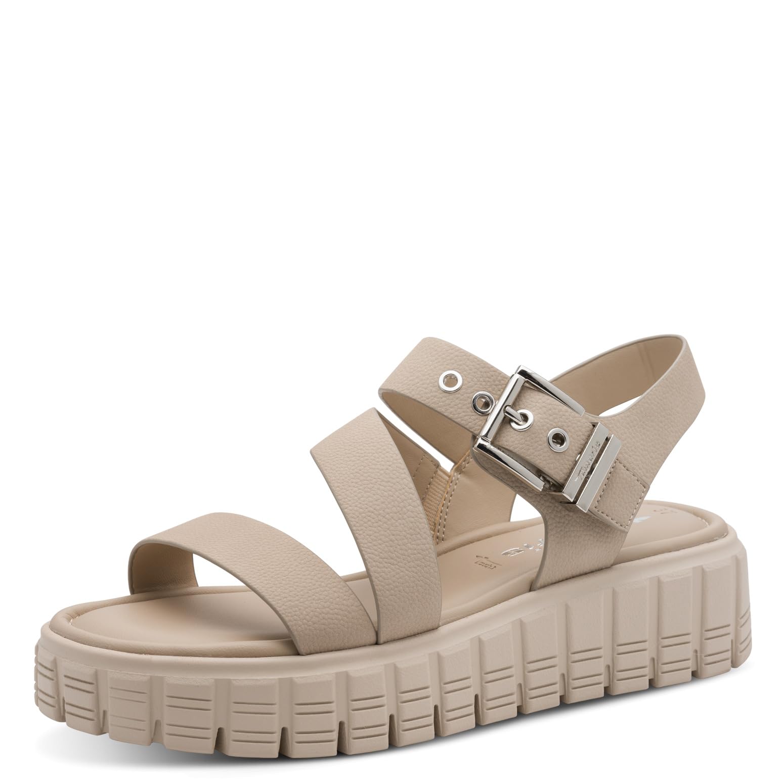 Tamaris Women’s sandal with wedge heel beige 5.5 UK