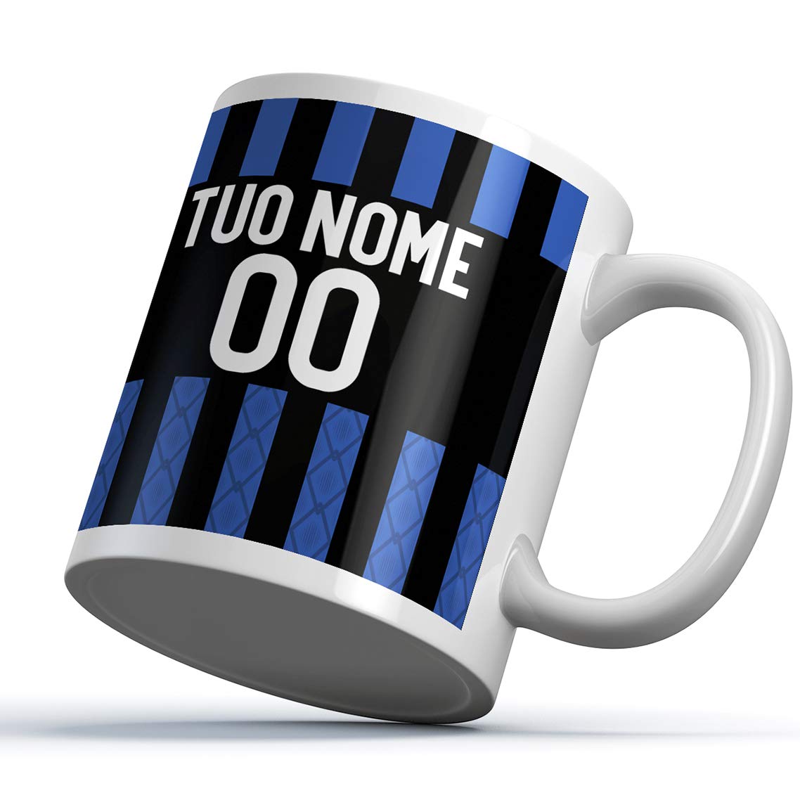 Idea Arredo Casa regalo Tazza Sport in ceramica sport per tifoso calcio inter Interista, personalizzato con nome e numero