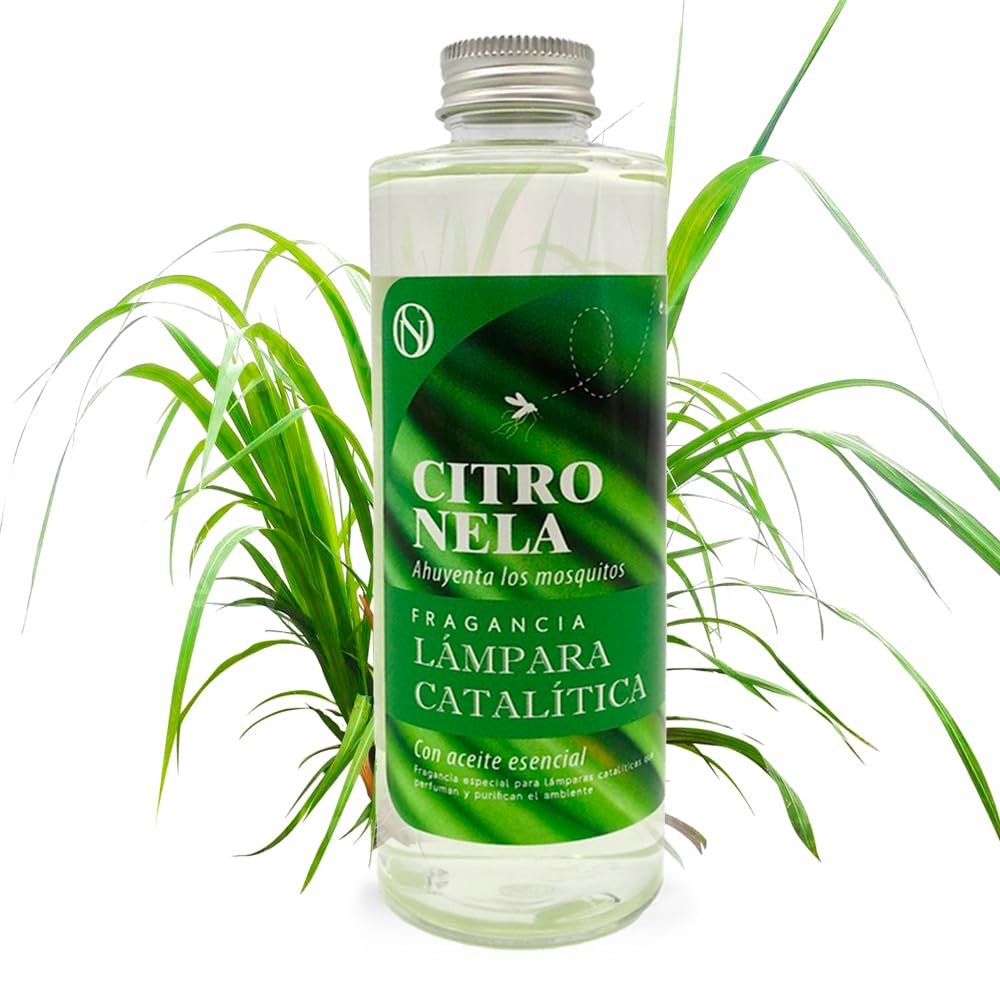 Fragancia para Lámpara Catalítica Aroma Citronela (200ml) - Elimina malos olores e impurezas, perfuma y limpia. Compatible con todas las lámparas catalíticas.