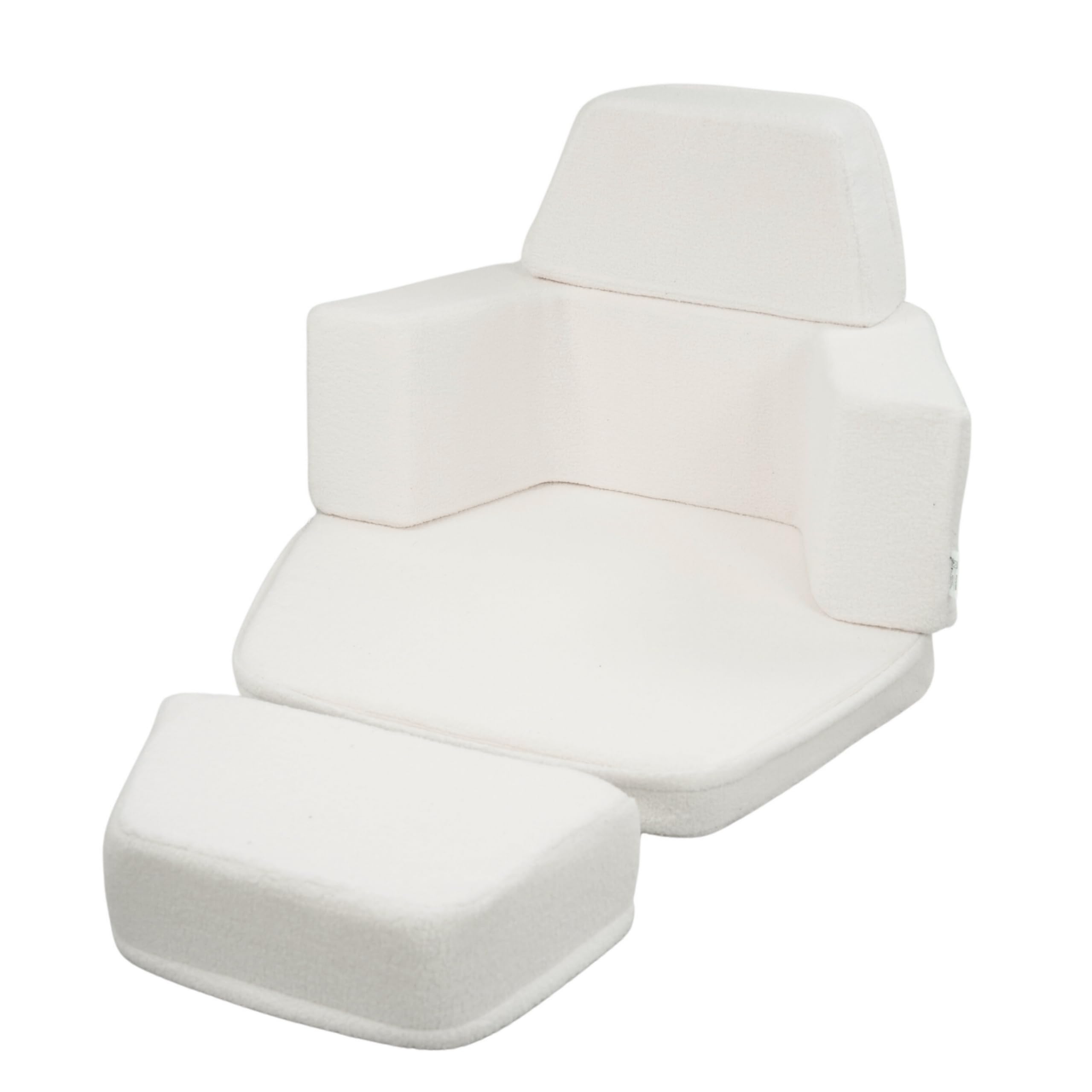 Flumi Sofa modułowa piankowa dla dzieci, zestaw plac zabaw Montessori, klocki XXL (kremowy)