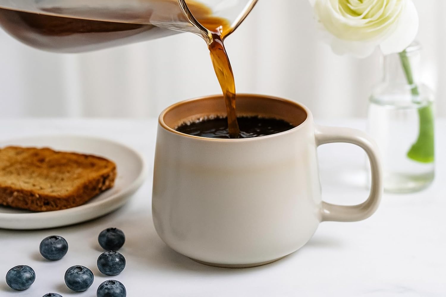 Ceramic Coffee Mugs Set of 4 | 12 oz Stoneware Coffee Cups | Lead-Free, Non-Toxic | Microwave and Dishwasher Safe | Comfortable Handle | Aesthetic Nordic Design for Tea and Latte | Sage Ash - Image 9