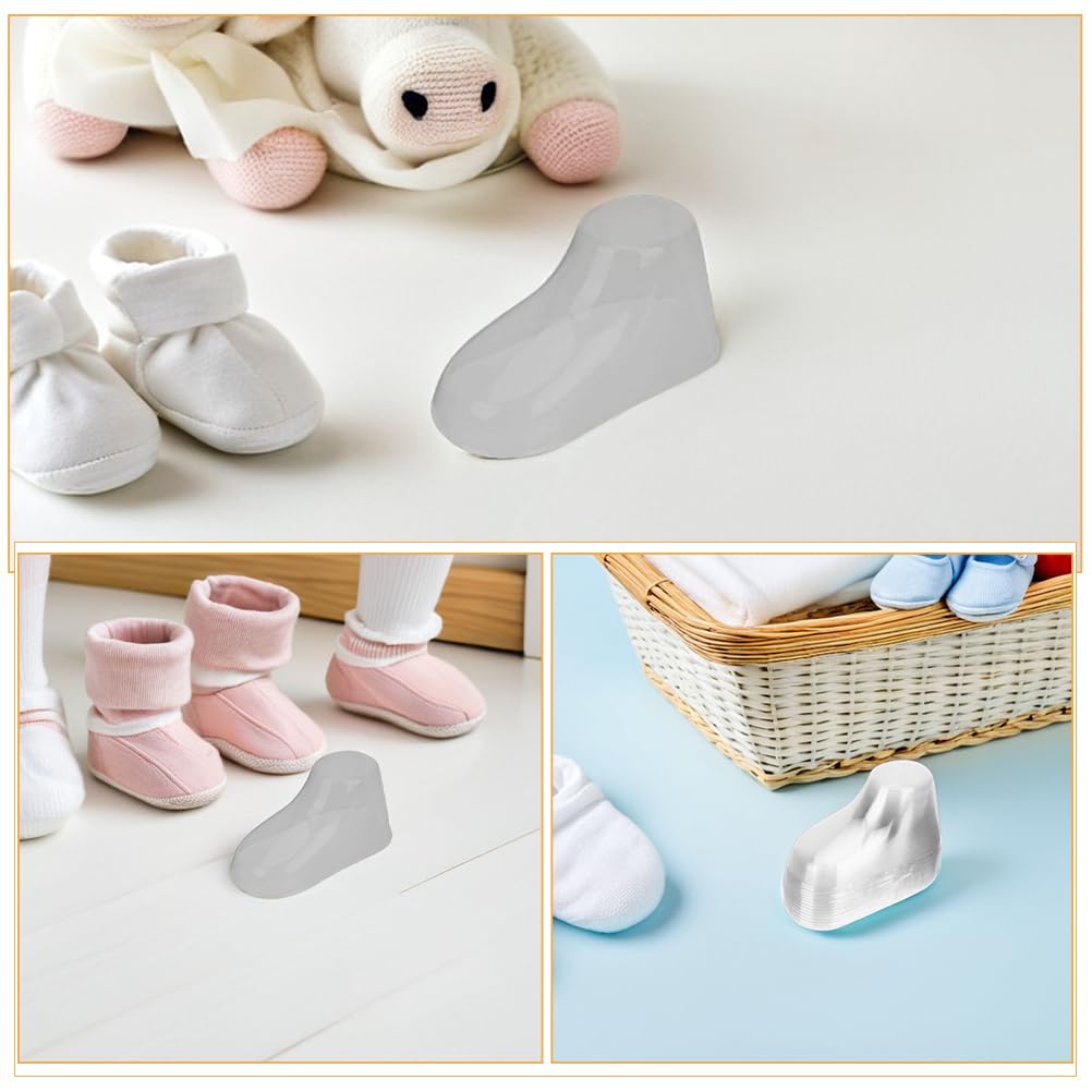 Transparente Pvc Babyfußmodelle 160 Stück Leichte und Tragbare Säuglingsfuß Mannequins Geeignet für Babysocken und Babystiefel für Babybekleidungsgeschäfte