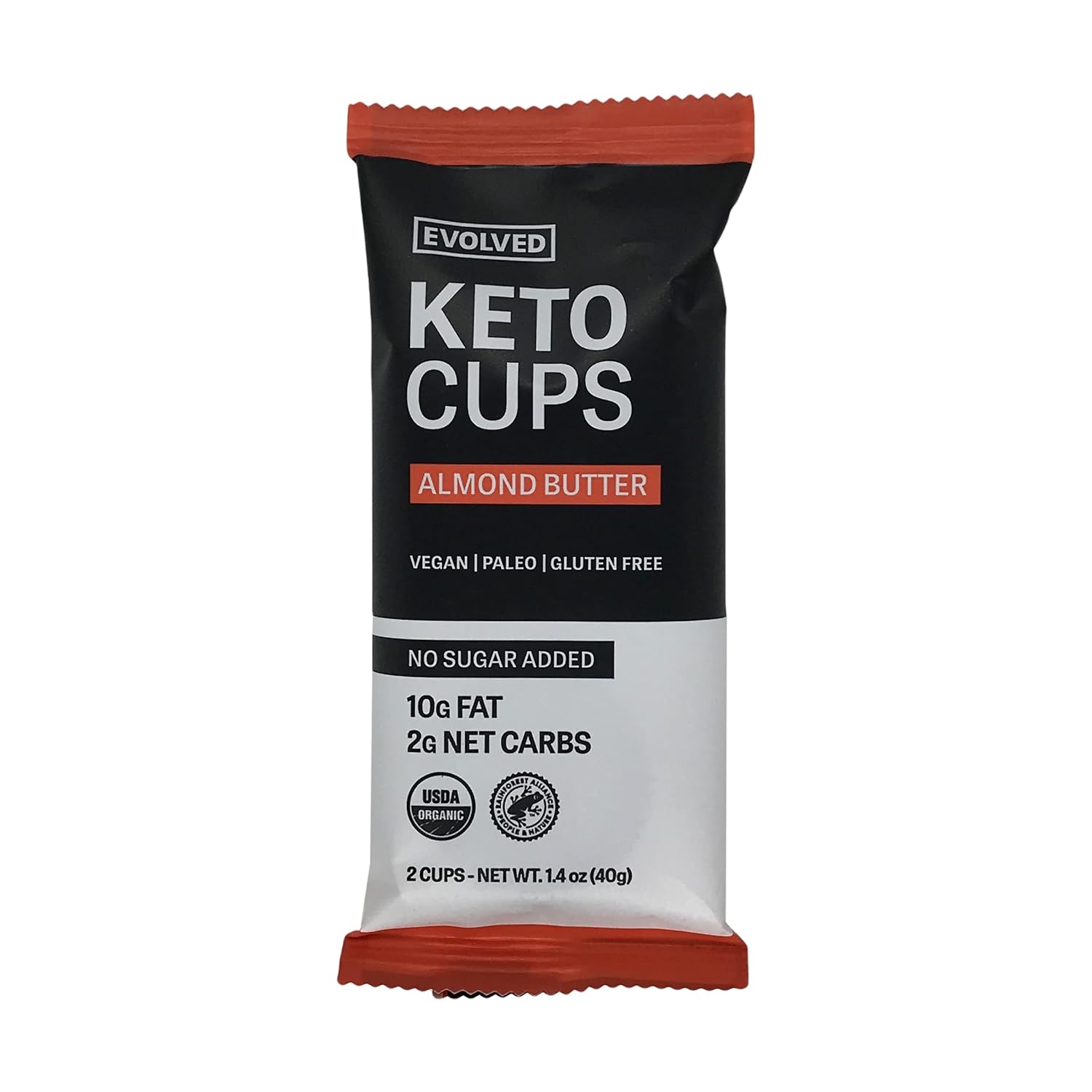 EVOLVED Organic Almond Butter Keto Cups 2 Count, 1.4 OZ