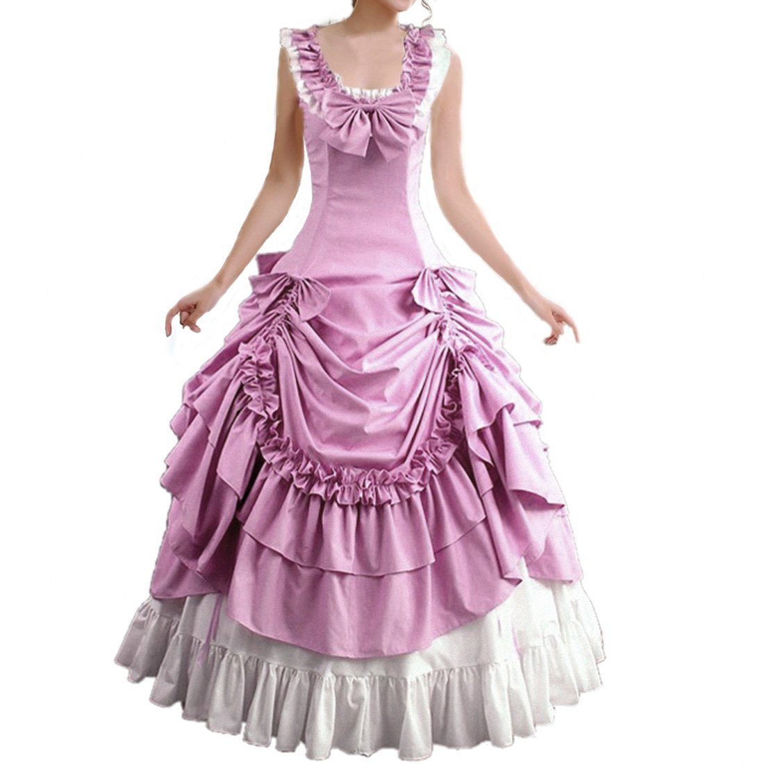 Fancy Dress Store Women's Sleeveless Bowknot BallGown Gothic Dress
