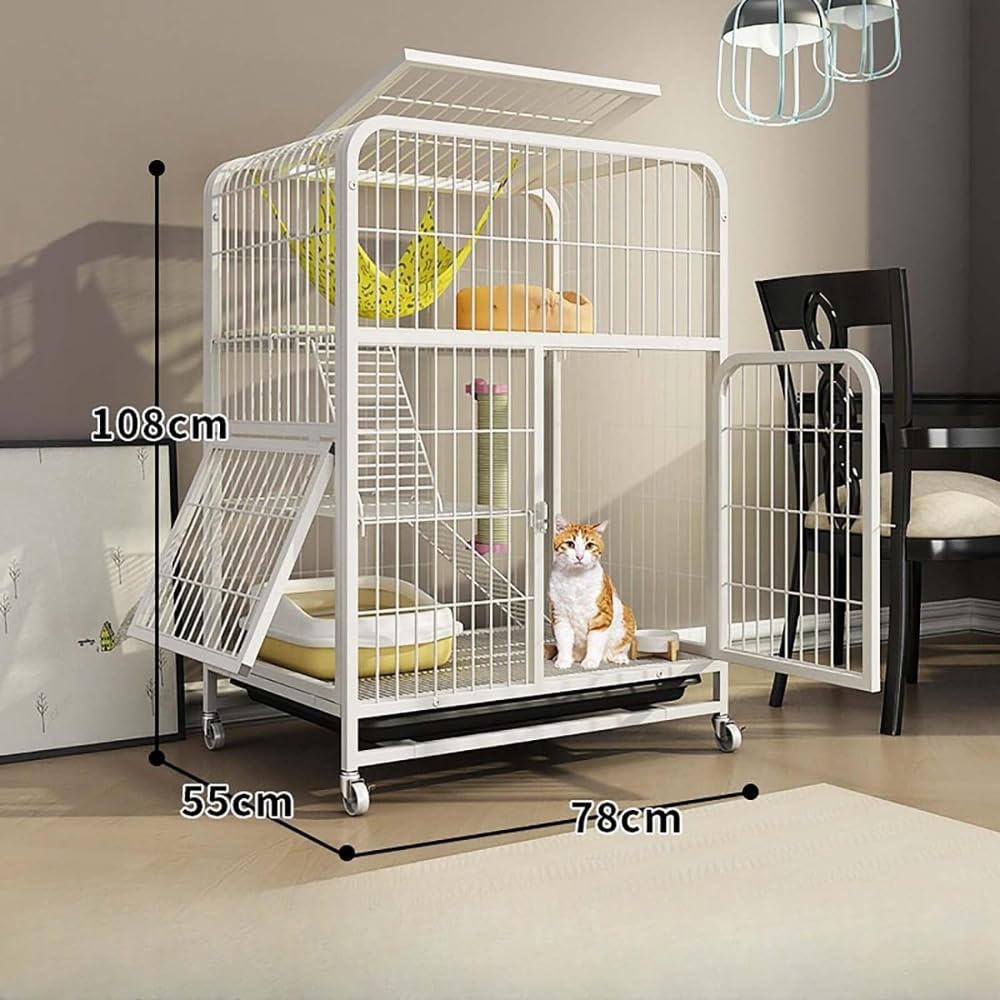 Athvcht 猫ケージ 猫用ケージ 猫ハウス 室内用猫のゲージ Athvcht 猫ケージ 猫用ケージ猫ハウス 室内用猫のゲー ジ サイズ