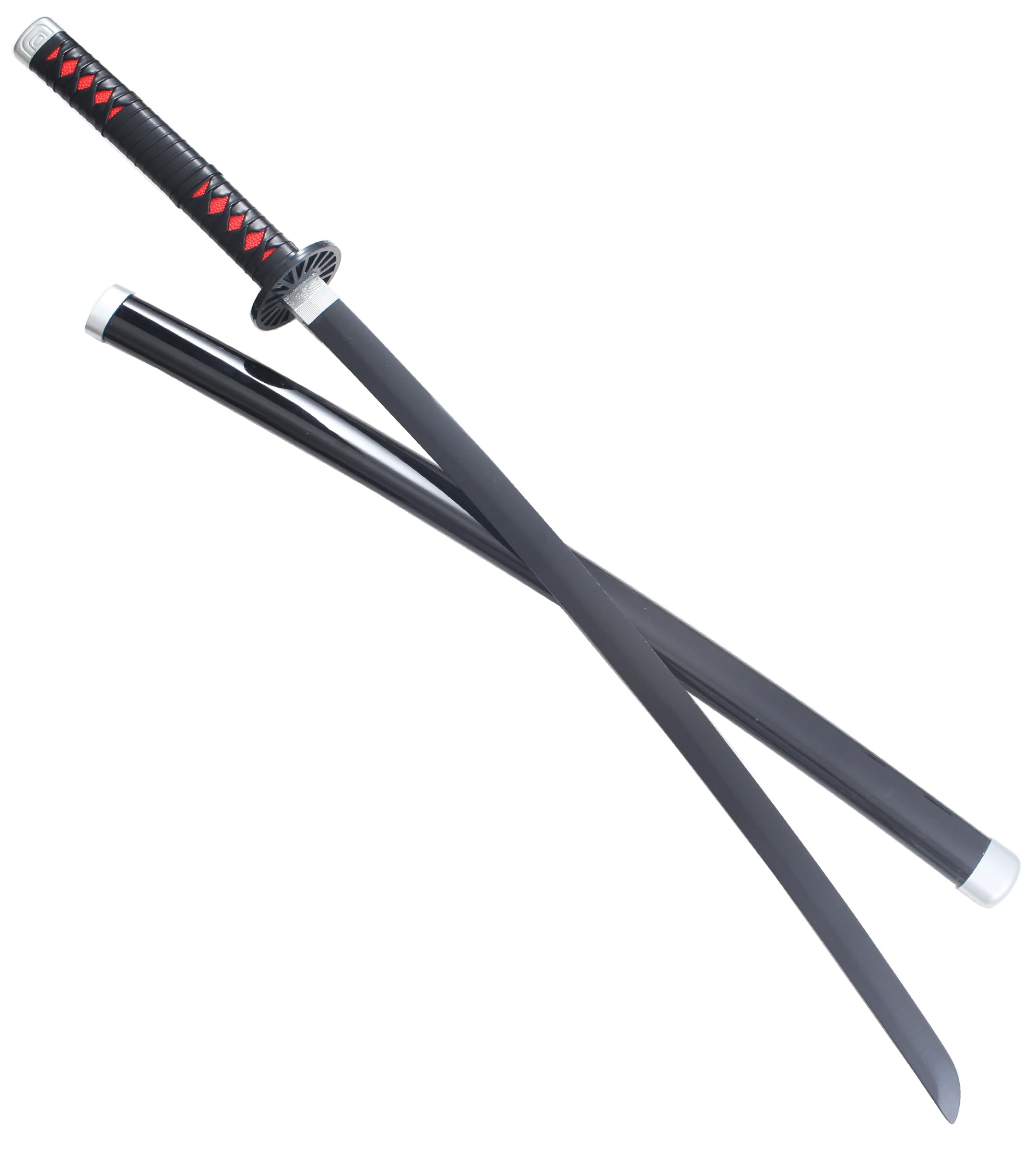 Demon Slayer Katana en Bois Lame Kamado Tanjiro Sabre Kimetsu No Yaiba Epee Cosplay + Presentoir en Bois + Ceinturon Porte Epee