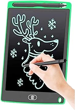 LCD Writing Tablet & Slate Pencils | 8.5 Inch Erasable Digital Drawing Pad for Doodling Writing Sketching | Portable Handwriting Board with Stylus | Paperless Screen for Notes
