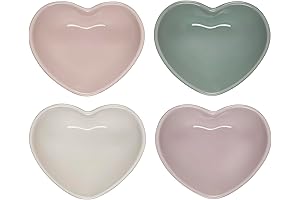 Le Creuset Flower Stoneware Mini Heart Bowls