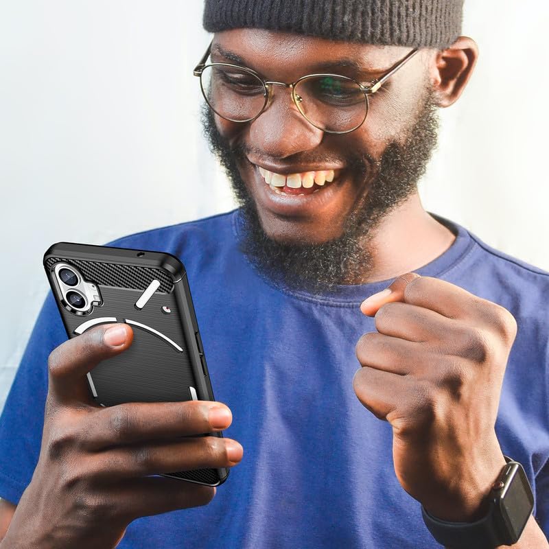 Image of Hybrid Carbon Fiber Back Case for Nothing Phone 1 (Black)