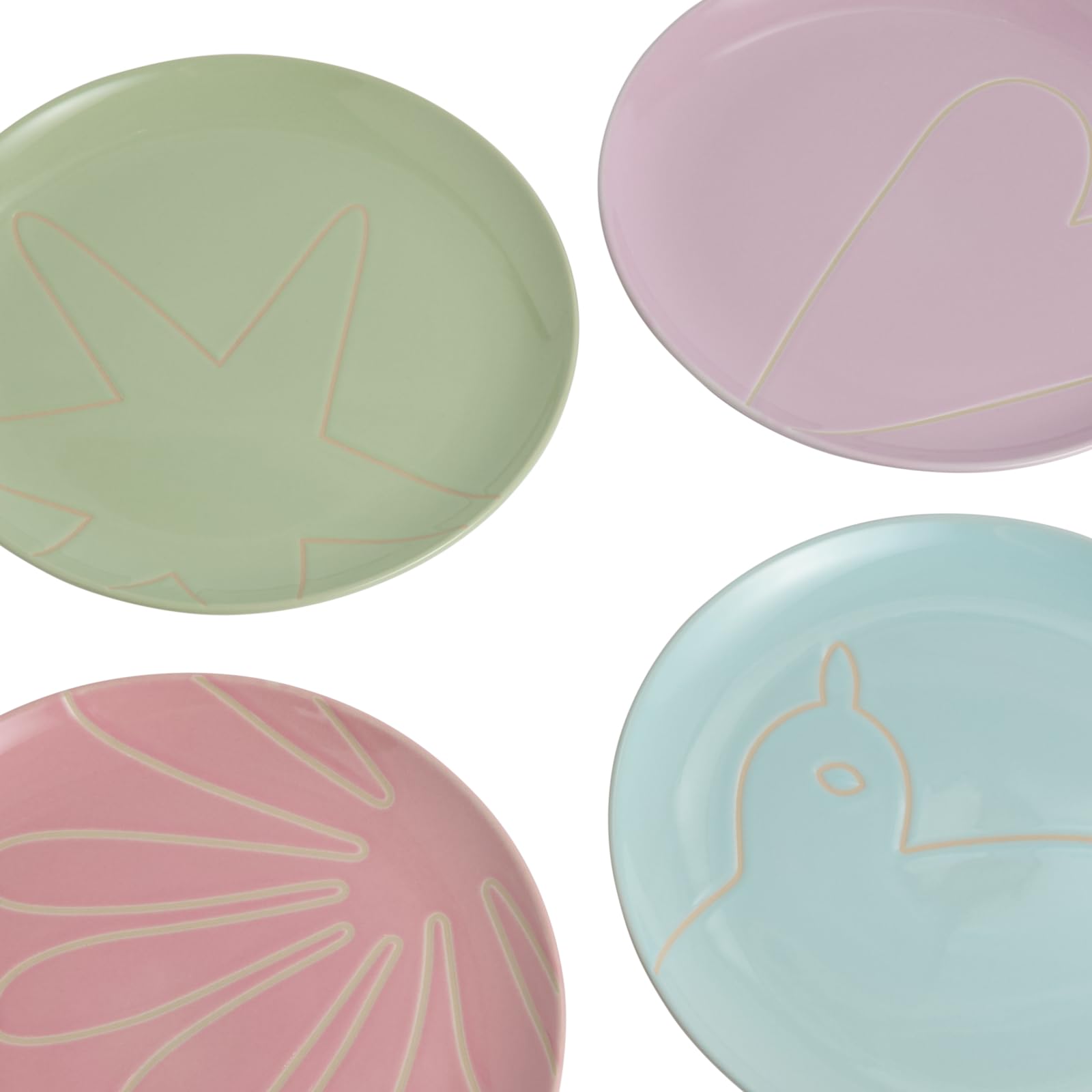 Royal Doulton Tilly Ramsay 1081176 - Set di 4 piatti in gres, colore: Blu