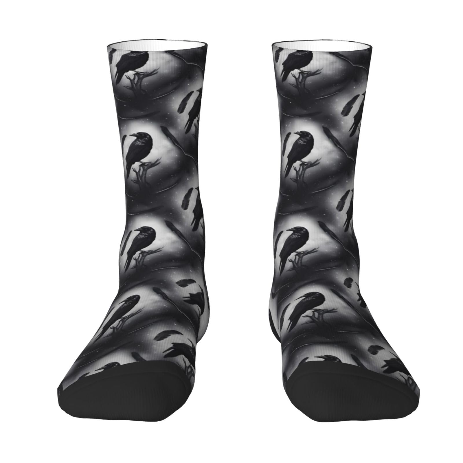 BSDFGSDD Black Crow Raven Adult Socks Fit 8.7-11.2 Inches