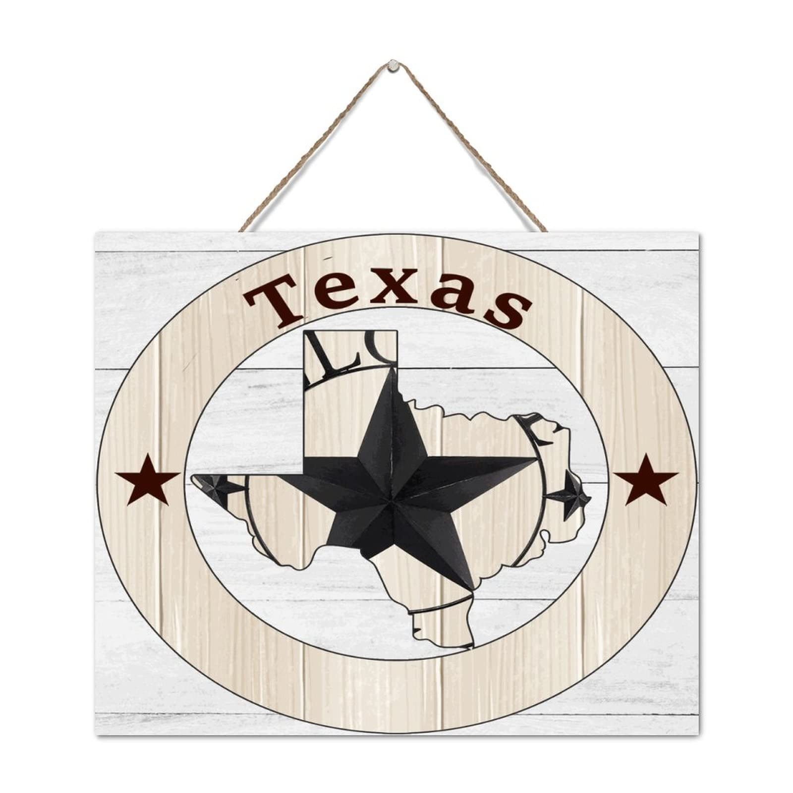Texas Lone' Star Home Map Targa in metallo personalizzata alla moda chic cancello segni Lone' Star Southern Painted Home Decor Placca in metallo per