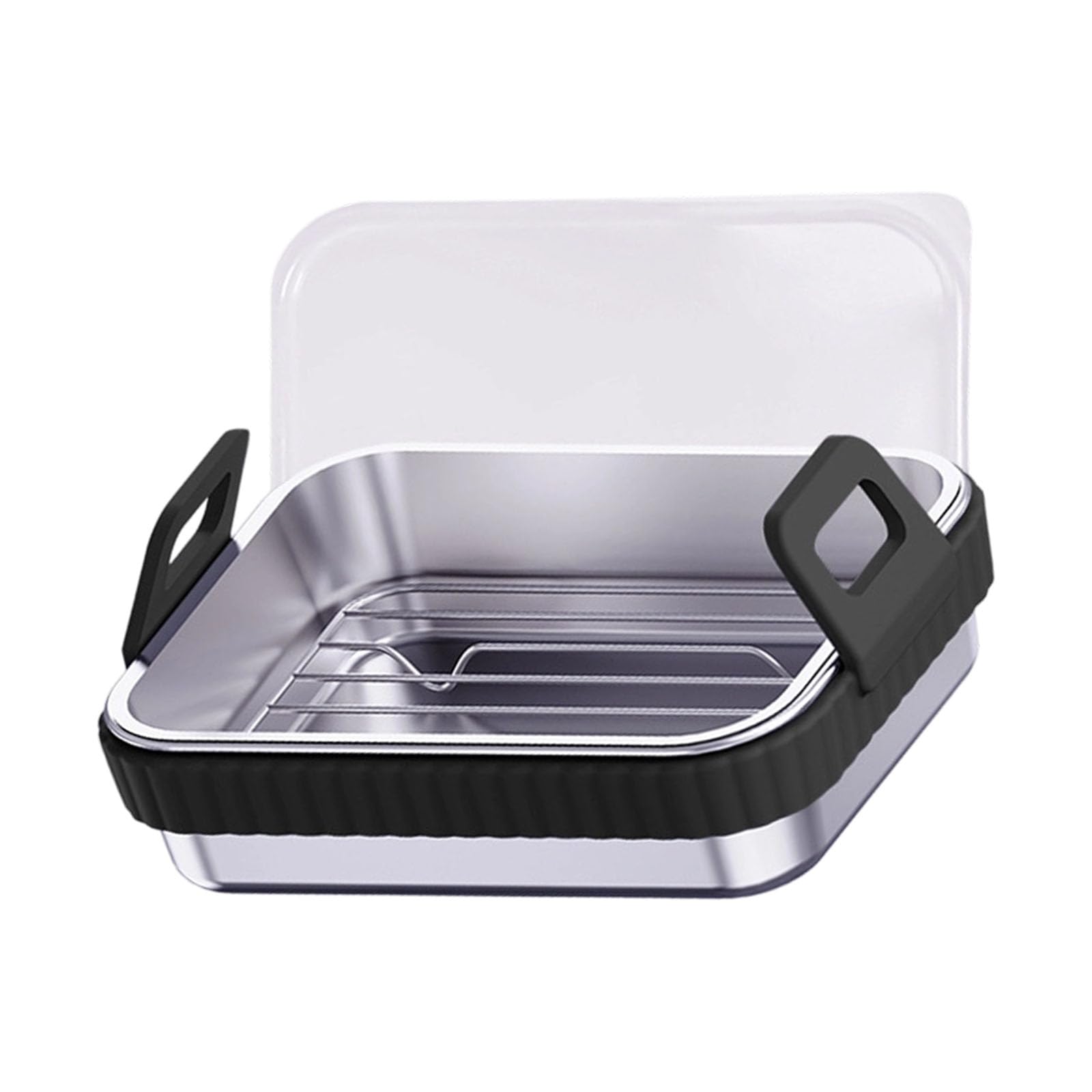 SHINLHUA Air Fryers Basket Liners Stainless Steel Air Fryers Sheets with Removable Silicone Rings Stainless Steel Basket Liner with Removable Silicone Handle