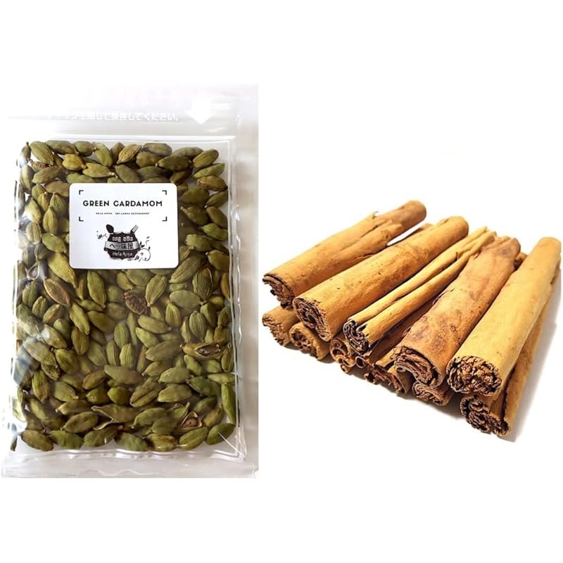 ヘラ味屋スパイス セイロンシナモンスティック グリーンカルダモンホール Ceylon Cinnamon Stick 50g Green Cardamon Whole 50g カレースパイスセット 無添加 香辛料 Spice Store Hela Ajiya Fwhtolzehg Laoofficialgazette Gov La
