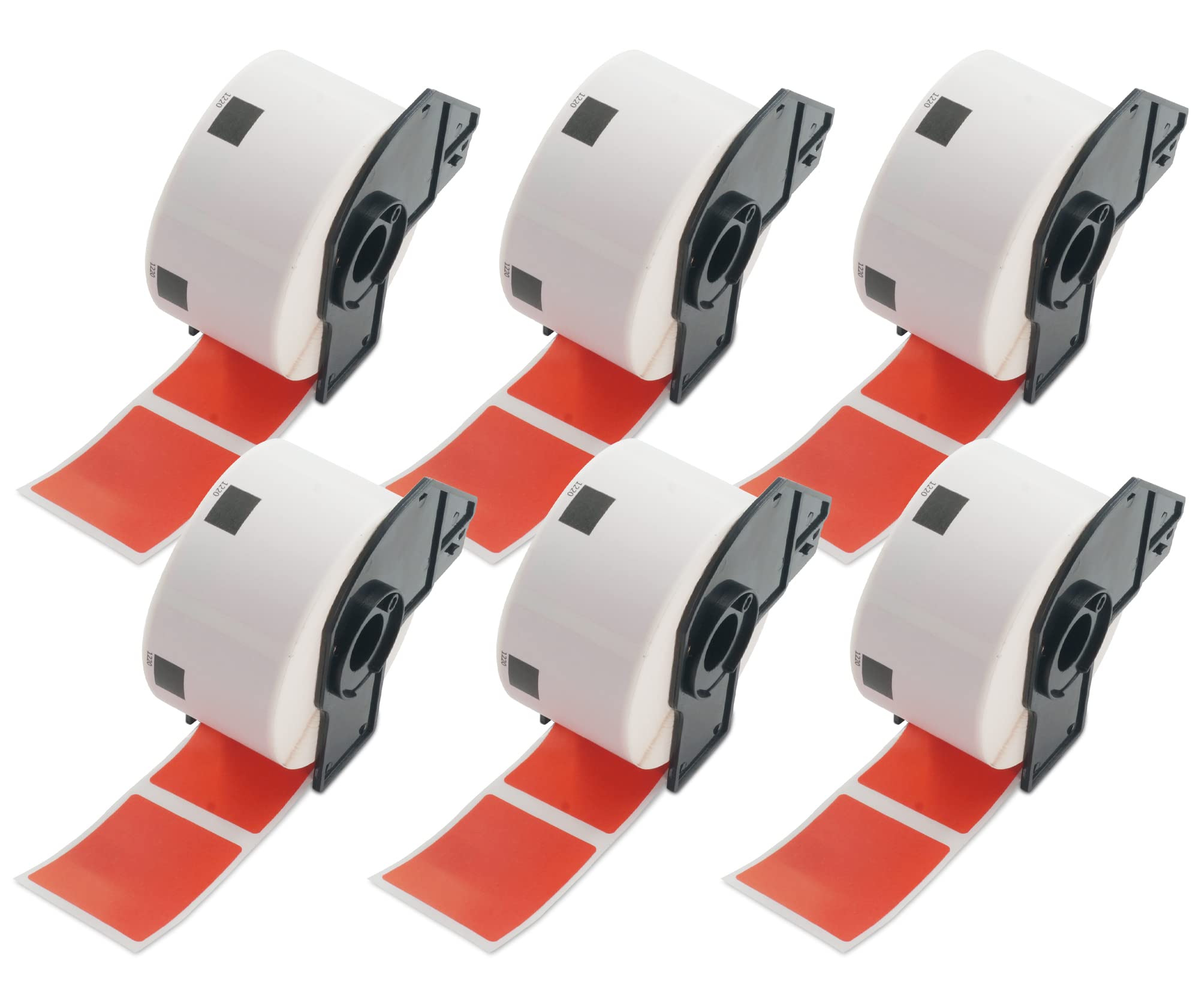 BETCKEY 6 Rolls Red DK-11220 Labels, 39mm x 48mm