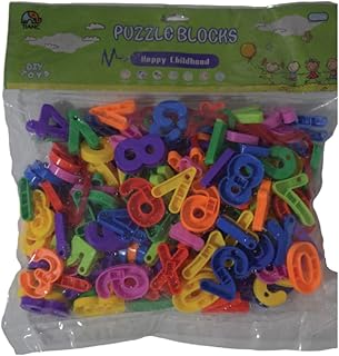 Plastic Digital Threaded Building Puzzle Blocks Designed For Growing Children - Multi Color