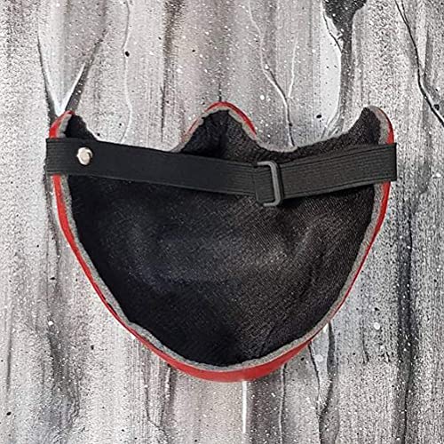 Half Face Cover -3D Japanese Demon Face Cover Resin Ghost Cosplay Helmet Half Face Cover Halloween C