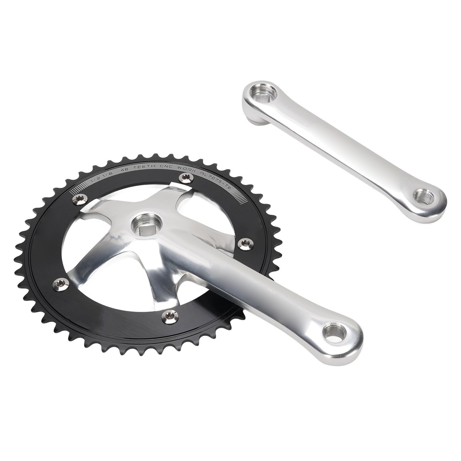 Brrnoo Set Pedivella 48T Leggero per Corsa a Scatto Fisso