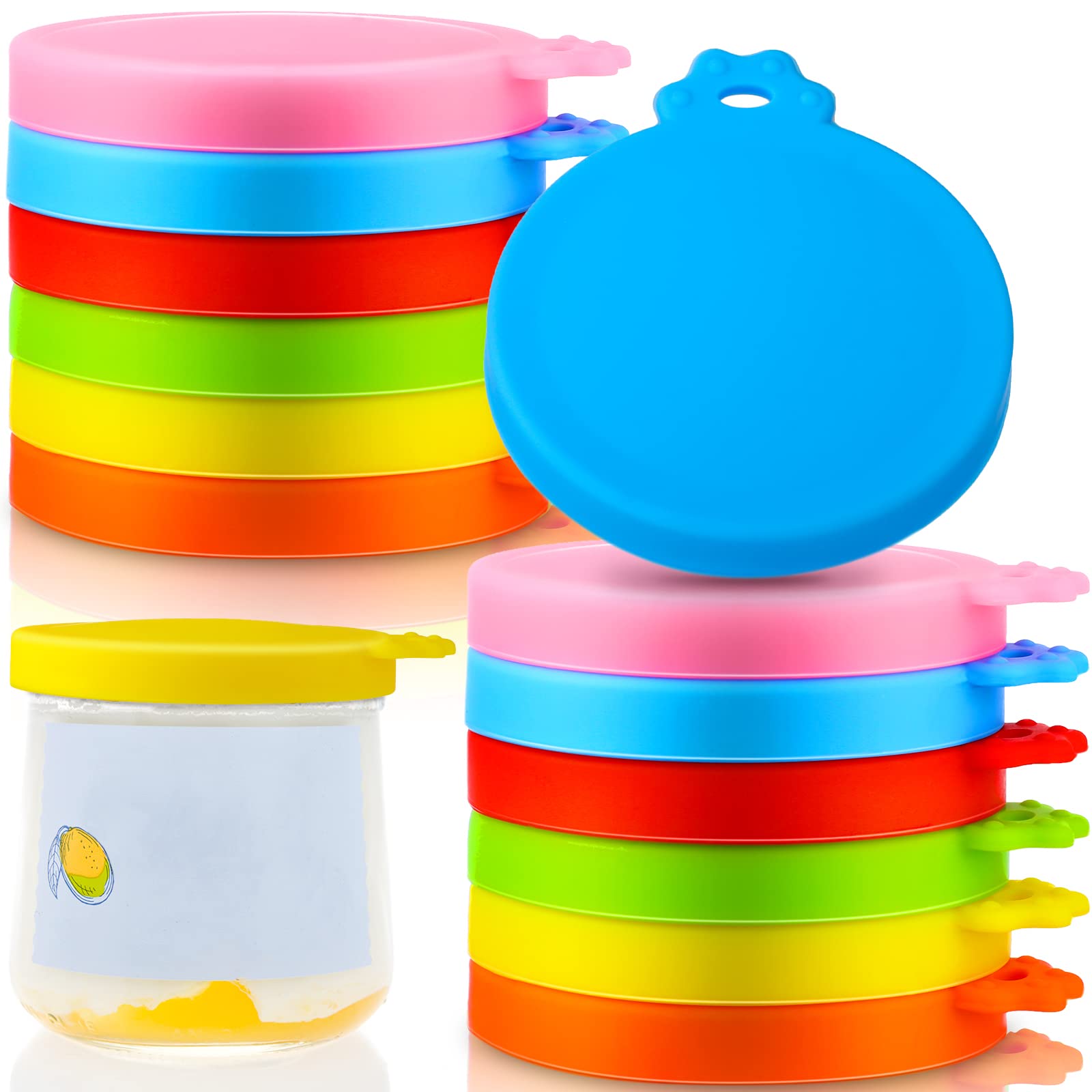 Oui Yogurt Jar Lids Silicone - 12 Pack Oui Lids For Yoplait Yogurt Container For La Fermiere Yogurt Jar Lids Silicone, Sealed Against Leaks Silicone Lids For Oui Yogurt Jars In