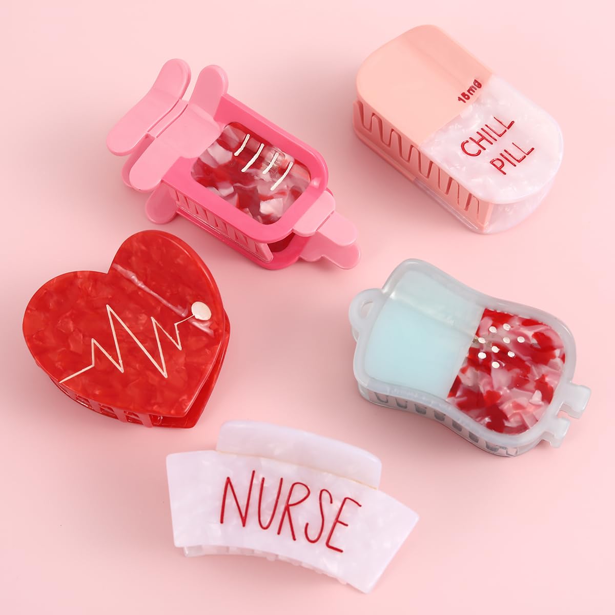 Blood Bag Claw Hair Clip Personalized Acetate Hair Claw Fit for Women Personalized Blood Bag Claw Hair Clip Funny Girls Gift - Image 6