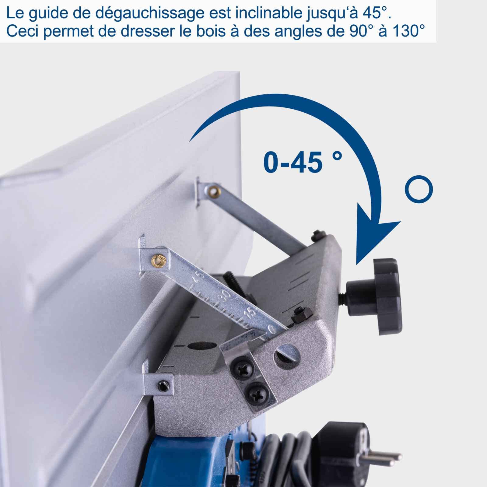 Scheppach Raboteuse & Dégauchisseuse compacte HMS850 | Puissance 1250W | 2 fers en acier rapide | Largeur de rabotage 204mm | Hauteur de passage 120mm | Régime de l'arbre 8500-1min