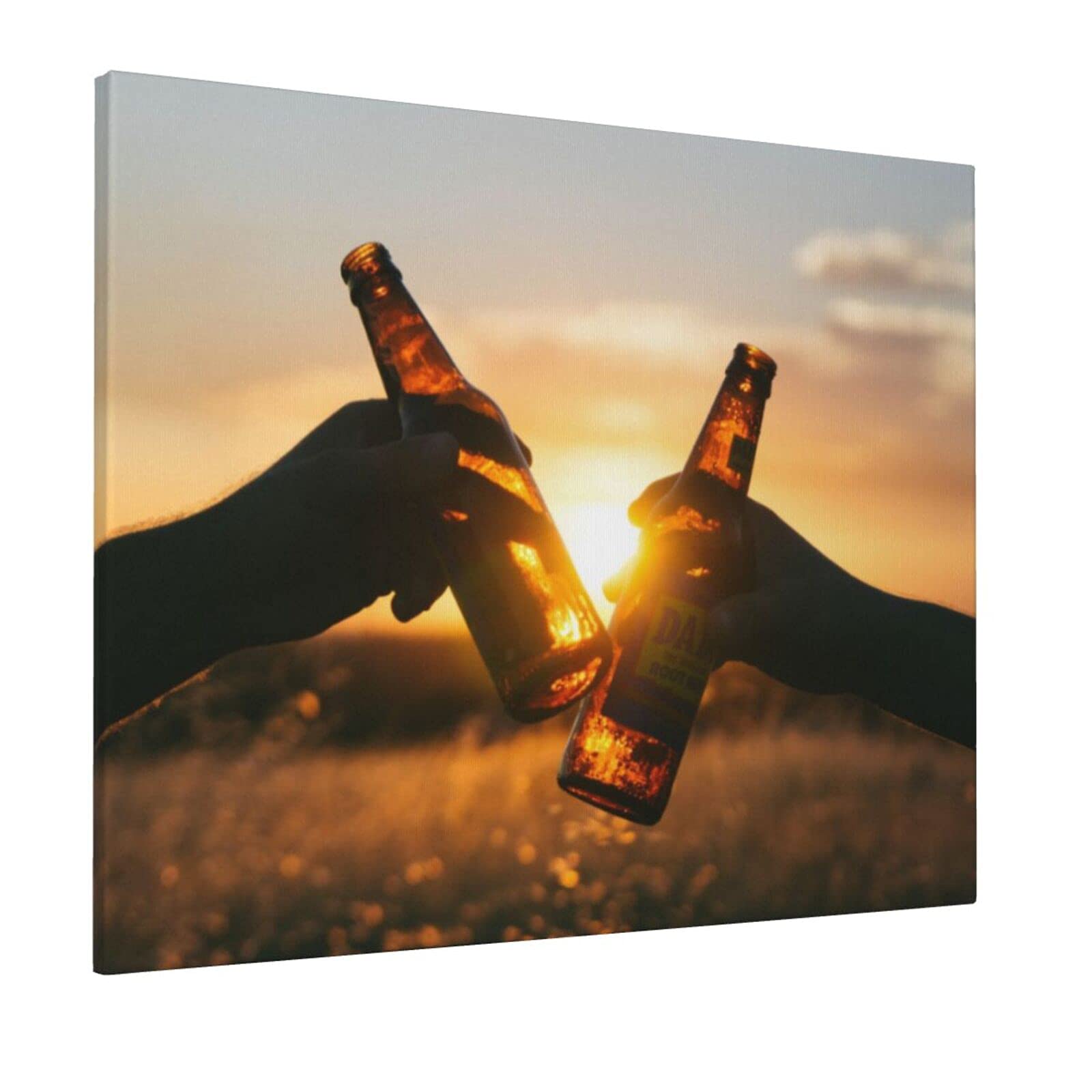 Amazon.co.jp: Braksent アートパネル インテリア絵画 油絵 ビール乾杯