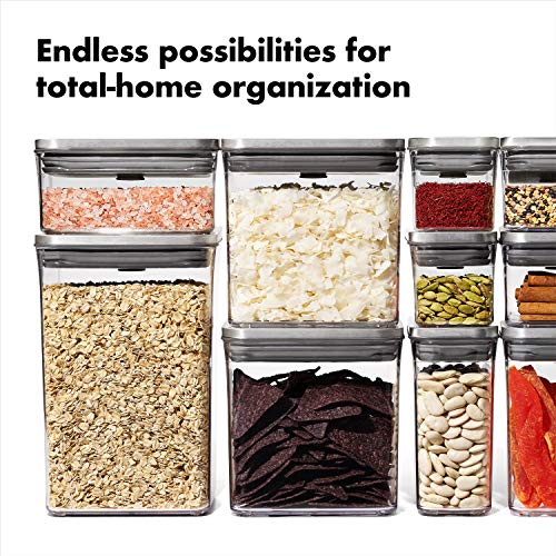 OXO Steel POP Container Short Rectangle- 1.7 Qt for Brown Sugar, Dried Beans and More,Grey by OXO - Image 7