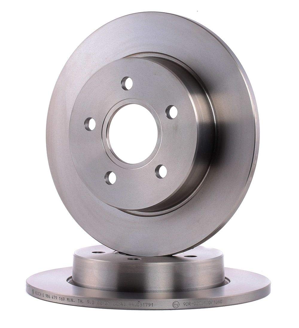 2x BOSCH Disco de freno Trasero Ø264,8mm Altura: 40,8mm Espesor: 11mm Corona de Agujeros - Ø: 108mm macizo 0 986 479 169 Compatible con FORD Focus Mk2 Familiar DA, FFS, DS C-MAX DM2 Focus C-Max DM2