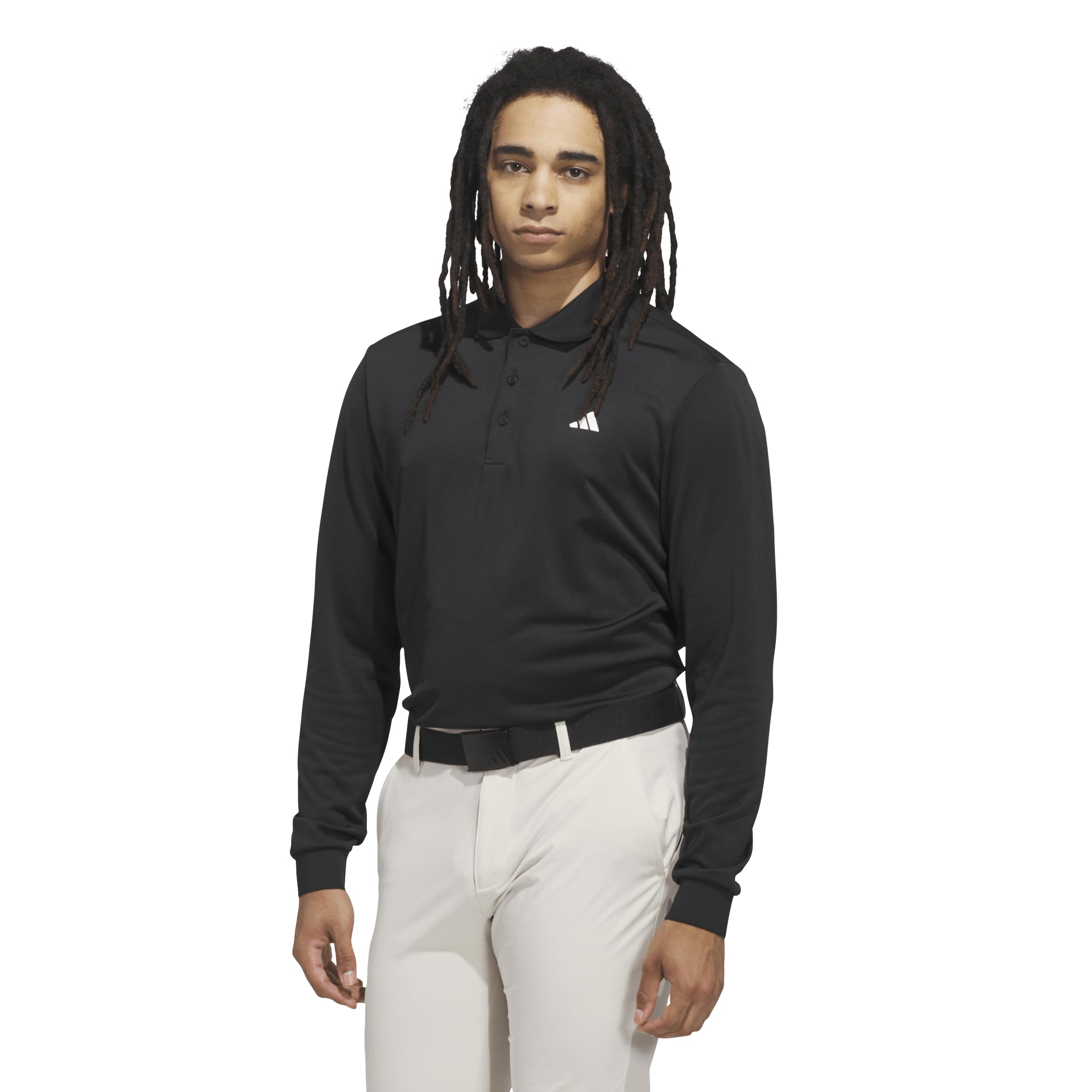 adidas Męska koszulka polo z długim rękawem Ultimate365 Cold.rdy czarna, Czarny, L