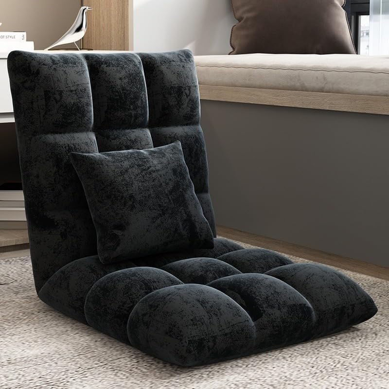 座椅子コンパクトシートソファシート折りたたみ軽量低反発怠惰なソファ背もたれ人間工学に基づいたデザインに基づいており錦リビングルームベッドルーム Amazon｜座椅子 コンパクトシート ソファシート 折りたたみ 軽量 低