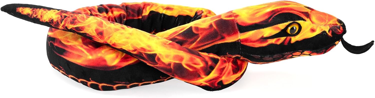 Wild Republic Snake Plush, Stuffed Animal, Plush Toy, Kids Gifts, Pet Snake, Flames, 54 Inches