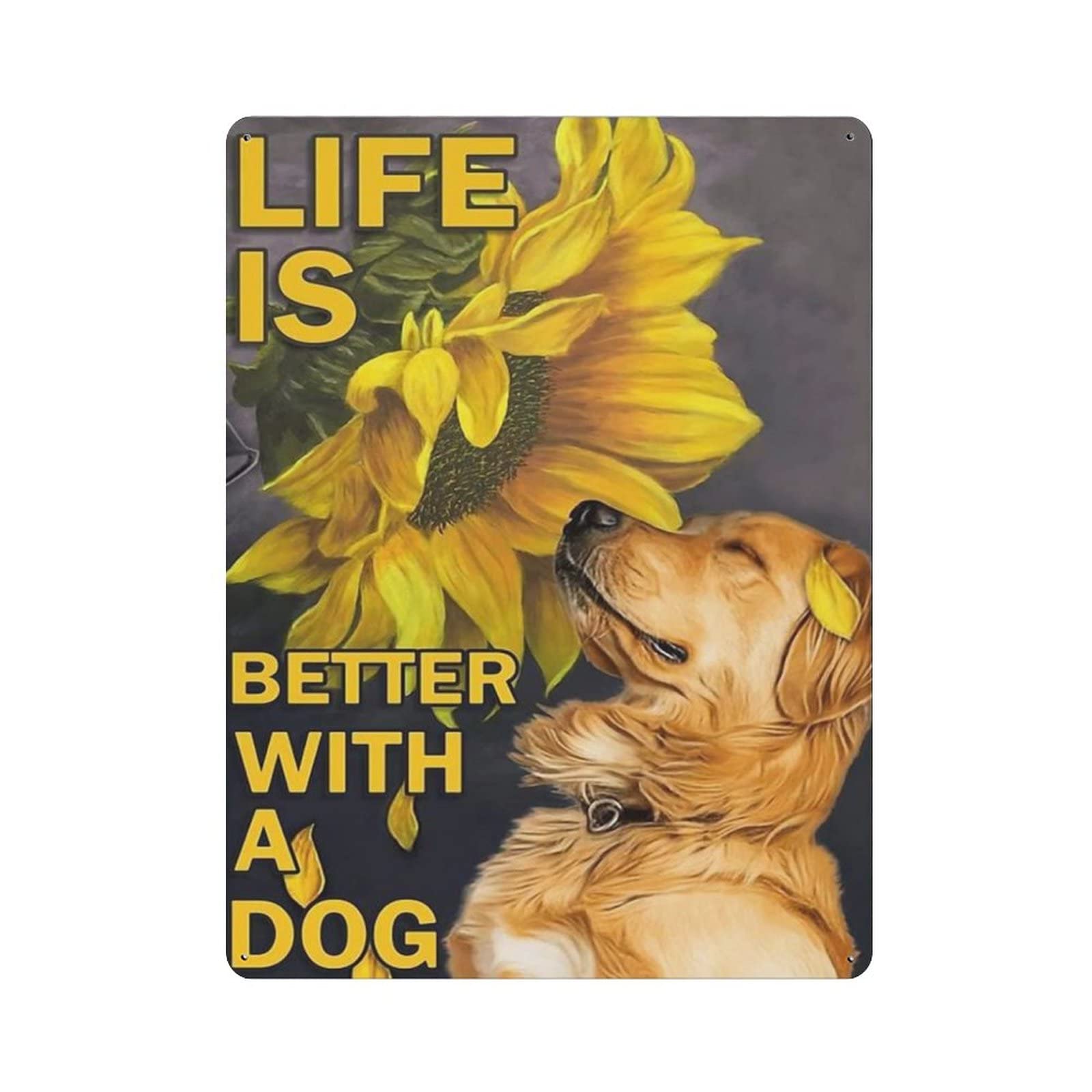 AOOEDM Sunflower Metal Tin Signs for Man Cave Funny Art Wall Plaque Kitchen Bar Sign Coffee Shop Garage Wall Decor Hanging Decor