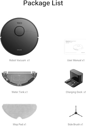 Miniatura 7 de DREAME D9 Max Gen 2 Robot Aspirador y Trapeador Combo, Navegación SUD, 6000Pa Fuerte Potencia de Succión, 240 minutos de funcionamiento, 2 en 1