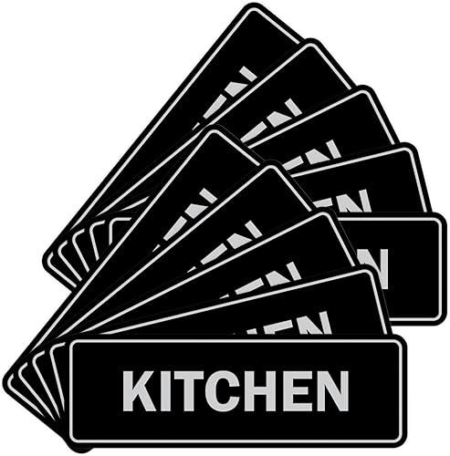 Miniatura 32 de Signs ByLITA Letrero de cocina estándar (plata cepillada) - Grande Brushed Silver,Negro y dorado,Azul / Patchwork,Oro cepillado,Marrón