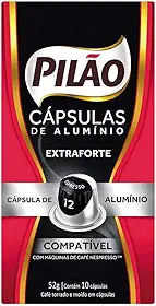 Café Pilão Extraforte Espresso 12, caixa com 10 Cápsulas de alumínio