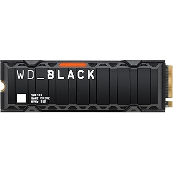 WD_BLACK SN850X NVMe SSD with Heatsink 2 TB Internal SSD (Gaming Memory, PCIe Gen4 Technology, Read 7,300 MB/s, Write 6,600 M