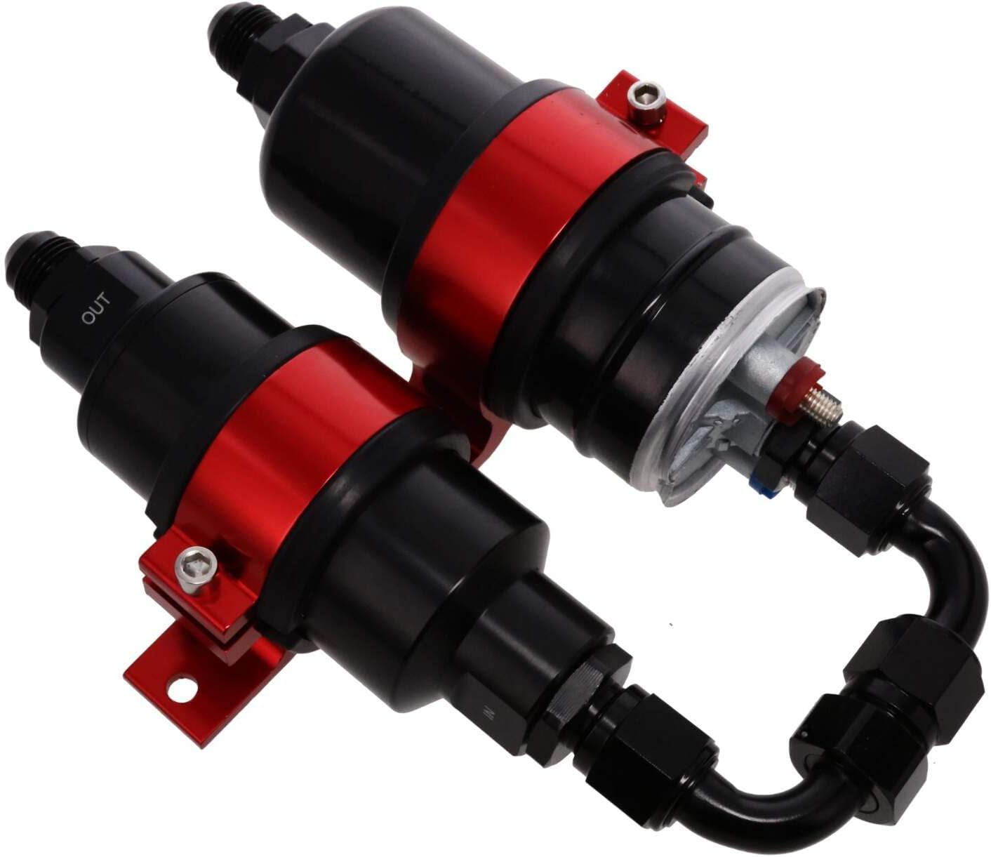 Top Street Performance Electric Fuel Pump and Filter Kit - 10 Microns - Red