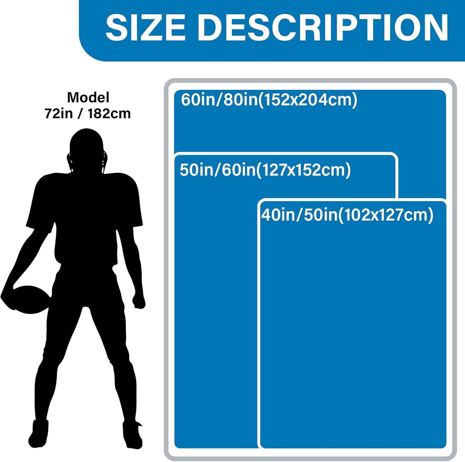 Football Gifts Blanket, Gifts for TeamFans, Football Flannel Blanket for Men Women, Blue Throw Blanket for Couch 80"x60" - Image 7