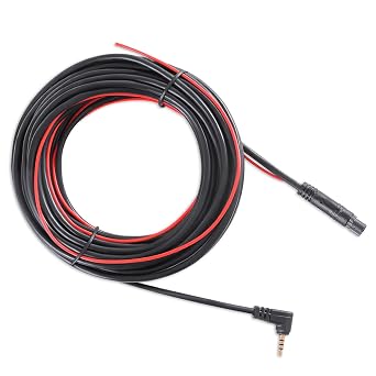 Pixelman Dash Cam Rear Camera Cable, 23 Ft 5-Pin to 2.5mm Male Plug Wire for Mirror-Mounted Rear View, Car Recorder, Reversing & Backup - Long Replacement Cable for Pickup, Trucks, RV, SUV, Bus